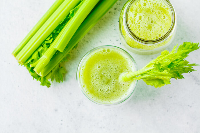 hydrating with celery juice