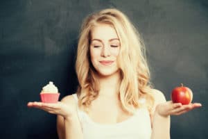 cheat diet with success cupcake or apple